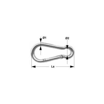 Mousqueton pompier inox