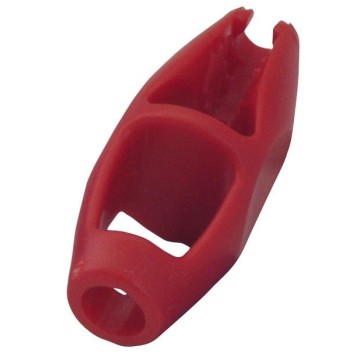Endstück mit V-Klemme rot aus Nylon für Gummileine Ø8mm