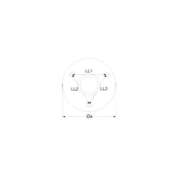 Edelstahl-Relingbeschlag rund Ø22mm Winkel 90°