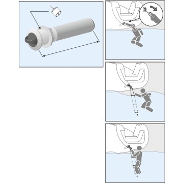 Echelle de sécurité à encastrer Plastimo