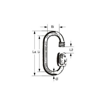 Maillon rapide galva standard