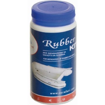 Rubber kit, ensemble de réparation pour canots pneumatiques (gris)