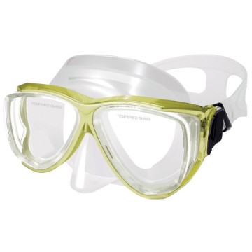 Masque en silicone 2 fenêtres pour Snorkeling Junior jaune