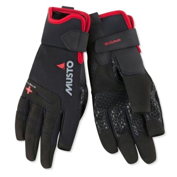 Musto Performance Handschuhe 2 kurze Finger schwarz-rot