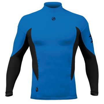 Lycra Zhik, anti-UV avec Spandex, manches longues, Bleu Cyan