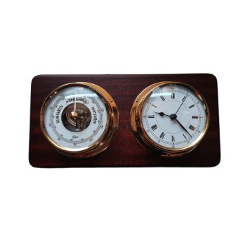 Barigo Uhr und Barometer auf Holzsockel