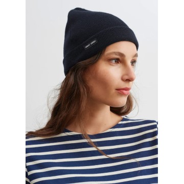 Bonnet Saint-James en laine/acrylique Cartier navy, TU