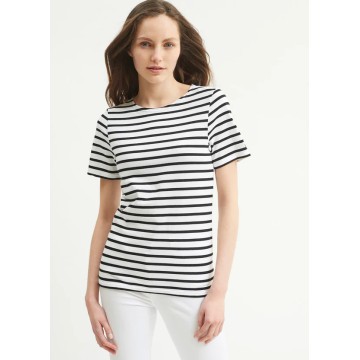 Tee-Shirt Saint James Levant Schnee/Marine