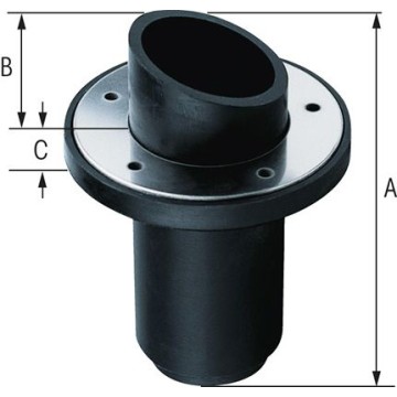 Abgasauslass für Schlauch Ø int. 60/75 mm