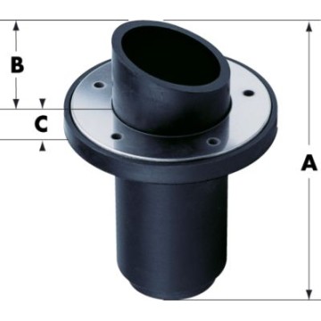 Abgasauslass für Schlauch Ø int. 60/75 mm