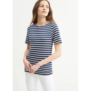 Tee-Shirt Saint James Levant Marine/Schnee