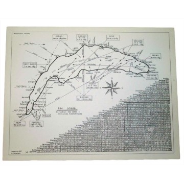 Carte des vents du lac Léman 1967