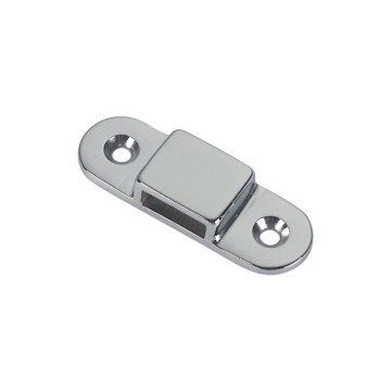 Verchromte Messingplatte für Leiter oder Planenstützlatte.