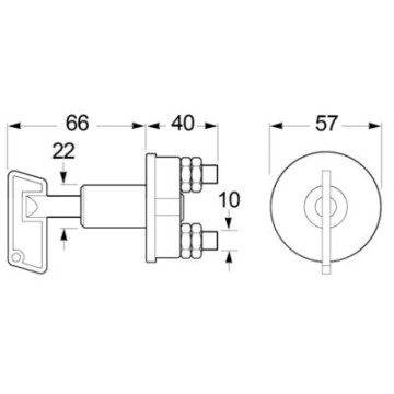 Batterie-Hauptschalter 100A / 12V