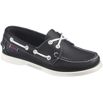 Chaussures bateau en cuir Sebago Docksides, femme Navy