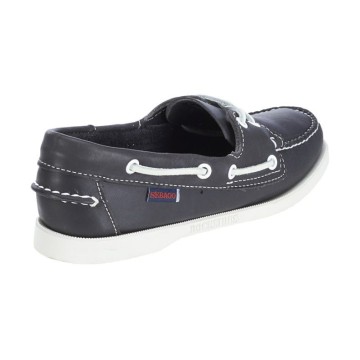 Chaussures bateau en cuir Sebago Docksides, femme Navy