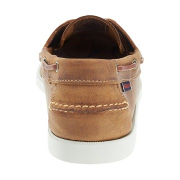 Sebago Docksides Bootsschuh Herren, nubukLeder Cognac