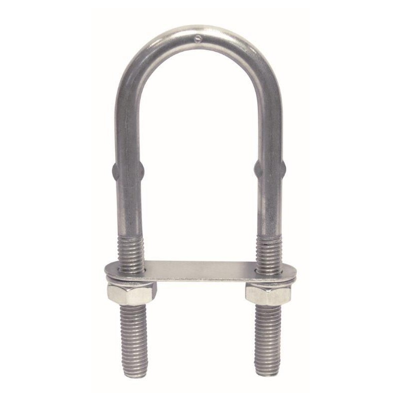 2 Colliers de serrage Inox 150 mm à entraînement par vis sans fin