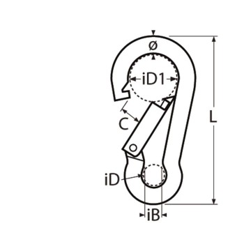 Karabinerhaken aus Edelstahl (verschiedene Größen)