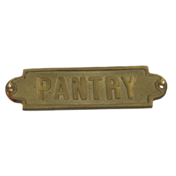 Plaque en laiton Pantry