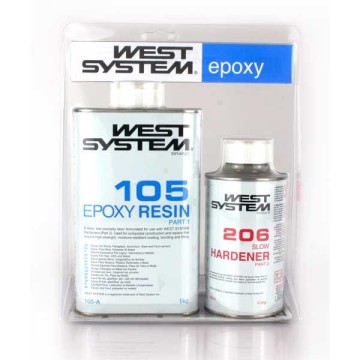 Résine Epoxy+durcisseur West System Slow 1kg