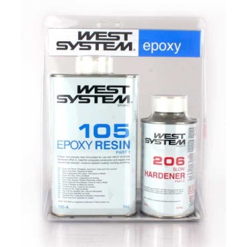 West System 105 Epoxidharz + 206 Langsamer Härter - 1kg