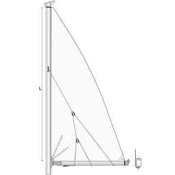 Lazyjack Selden kit complet pour mât de longueur maxi 20m