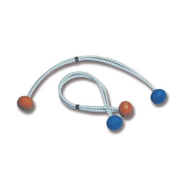 Sandow avec boules bleu&orange Ø4mm