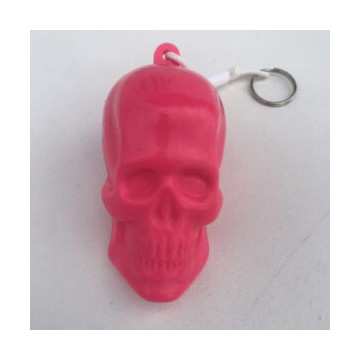 Porte-clés flottant tête de mort Skull rose