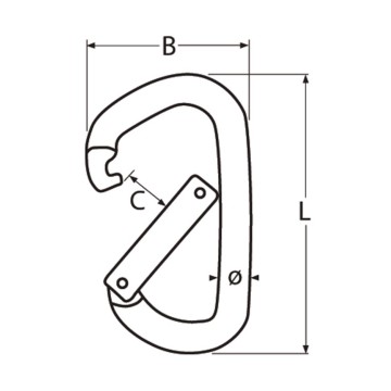 Alu-Twistlock-Karabiner 120x80mm Ø12 BL2400kg