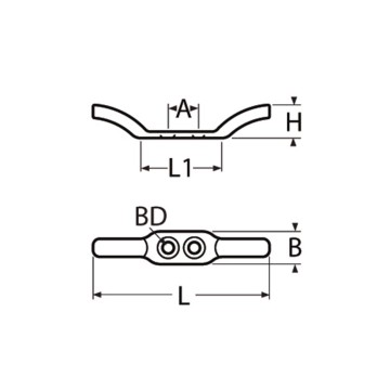Taquet inox pour fanion