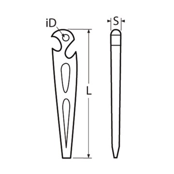 Schäkelschlüssel, gestanzt, Edelstahl A2, 100mm