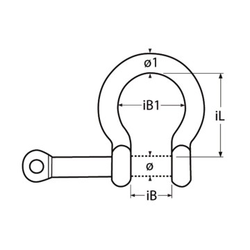 Manille lyre forgée inox Ø13 mm BL7500 KG