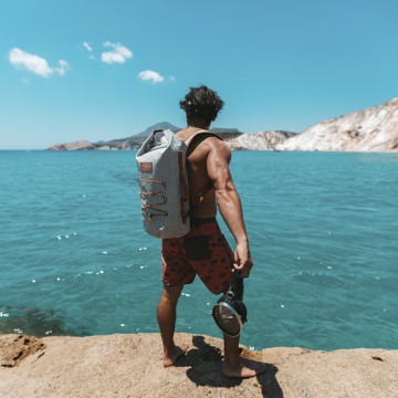 Zulupack SMART TUBE INDY 40 Sac étanche gris/camel 40L