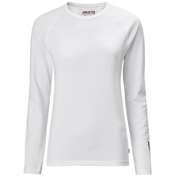 T-shirt femme manches longues, Evo Sunblock Musto, Blanc