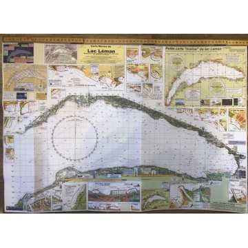 Carte marine du Lac Léman BOSCO 68/47cm