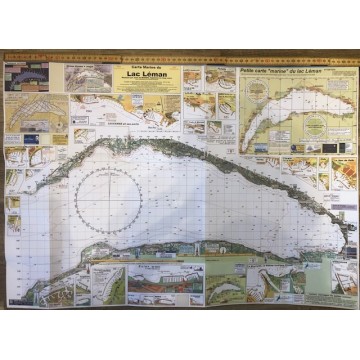 Carte marine du Lac Léman BOSCO 68x47cm
