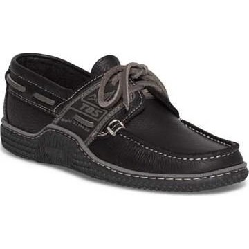 Chaussures bateau en cuir TBS Globek, Noir Dauphin