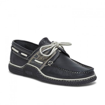 Chaussures bateau en cuir TBS Globek, Marine Froment