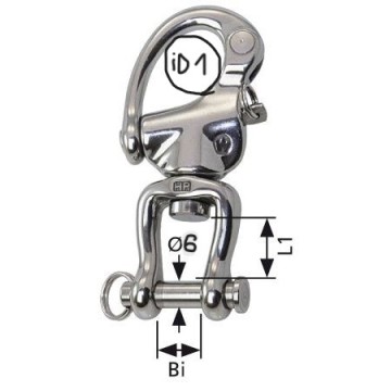 Schnappschäkel mit Wirbelschäkel 87mm BL910kg