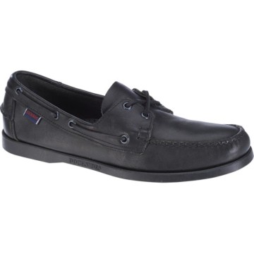 Chaussures bateau en cuir Sebago Docksides, Noir