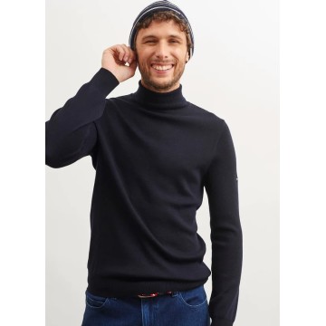 Saint James Lery Rollkragenpullover, Marine