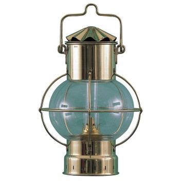 Lampe globe, en laiton poli, électrique