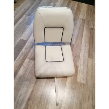 Siège pilote pliable pour bateau blanc/bleu