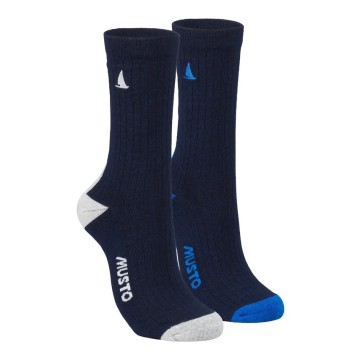 Chaussettes Musto brodés Navy Marina