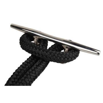 Schwarze Polyester-Schlinge zum Festmachen mit integriertem Stoßdämpfer - Shock-line Belegtrossen