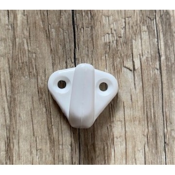 Crochet nylon blanc de taud et ris 25x27 mm