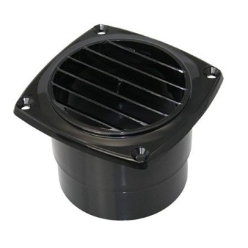Grille + manchon d\'aération noir Ø72-77mm