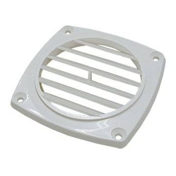 Grille plastique sans manchon 92x92 blanche