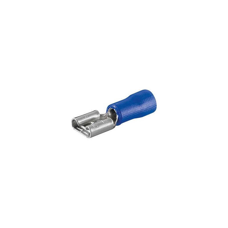 Elektrischer Kabelschuh blau weiblich 1-2.6mm² - 6.3 mm Elektrischer Kabelschuh blau weiblich 1-2.6mm² - 6.3 mm